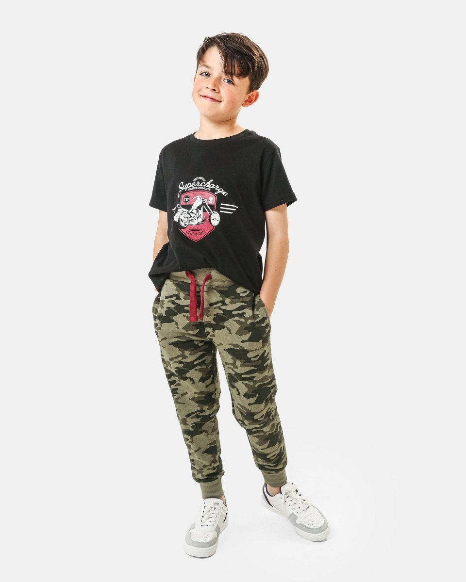 Supercharge Black Boys T-Shirt