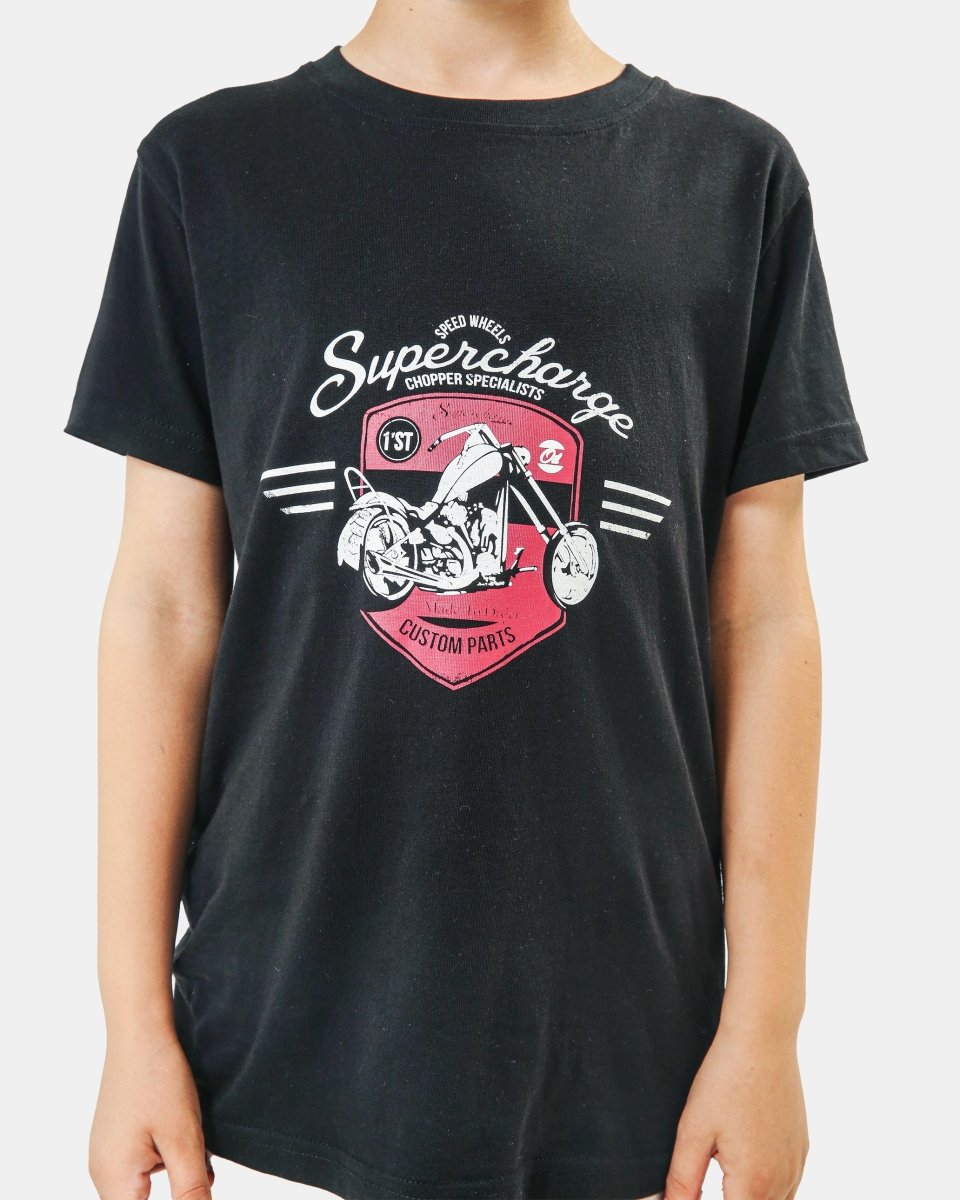 Supercharge Black Boys T-Shirt