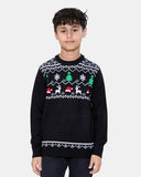 Tree Hat Black Kids Christmas Jumper