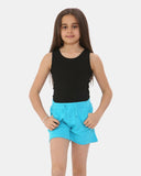 Turquoise Casual Summer Plain Shorts