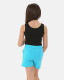 Turquoise Casual Summer Plain Shorts