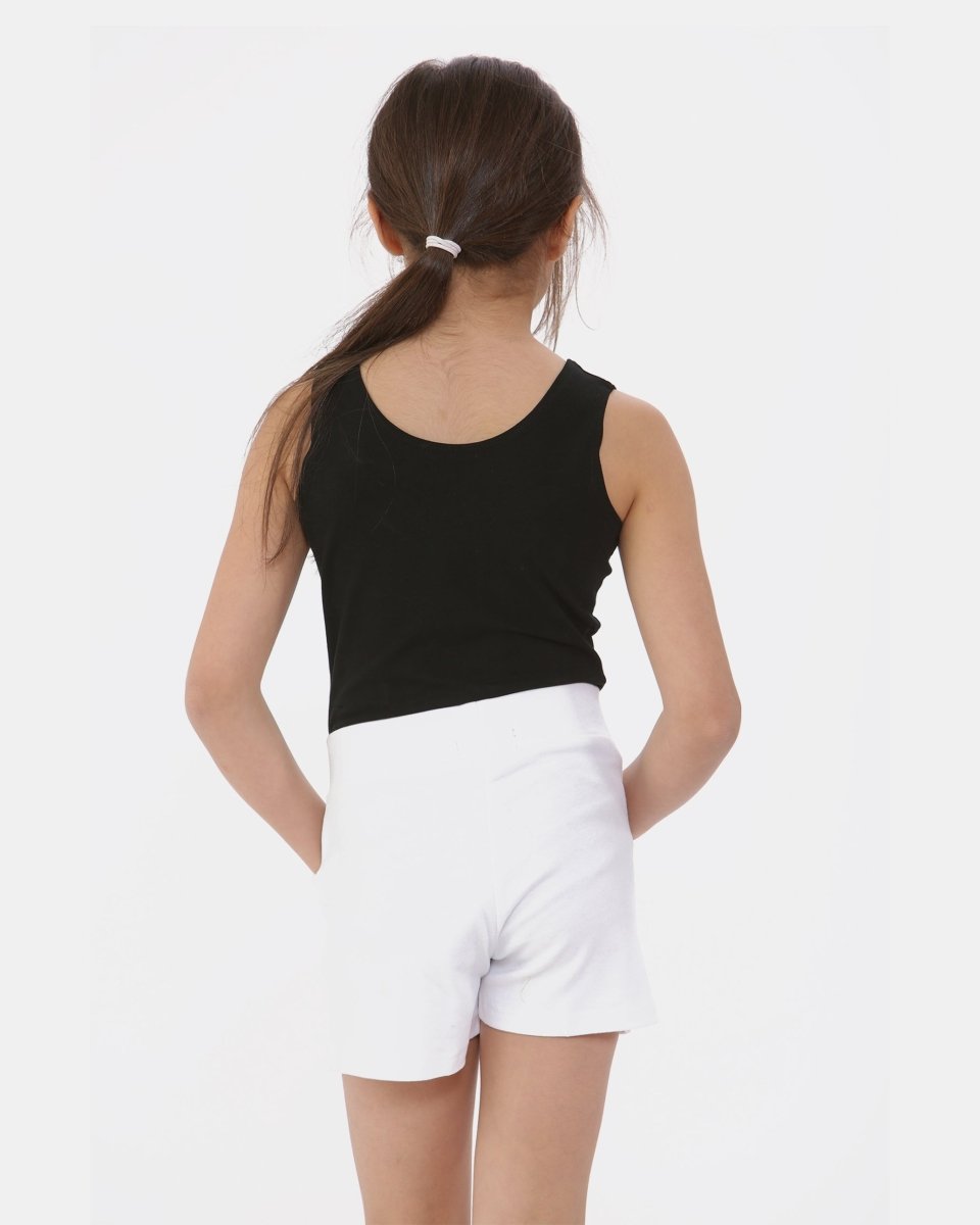 White Casual Summer Plain Shorts