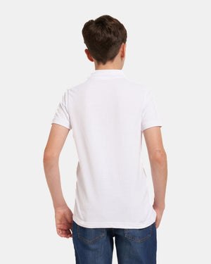 White Kids Plain Polo Shirt