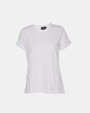 White Ripped Holes Rounded Neck T-Shirt