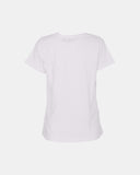 White Ripped Holes Rounded Neck T-Shirt