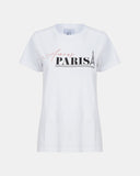 White Womens Paris Printed T-Shirt