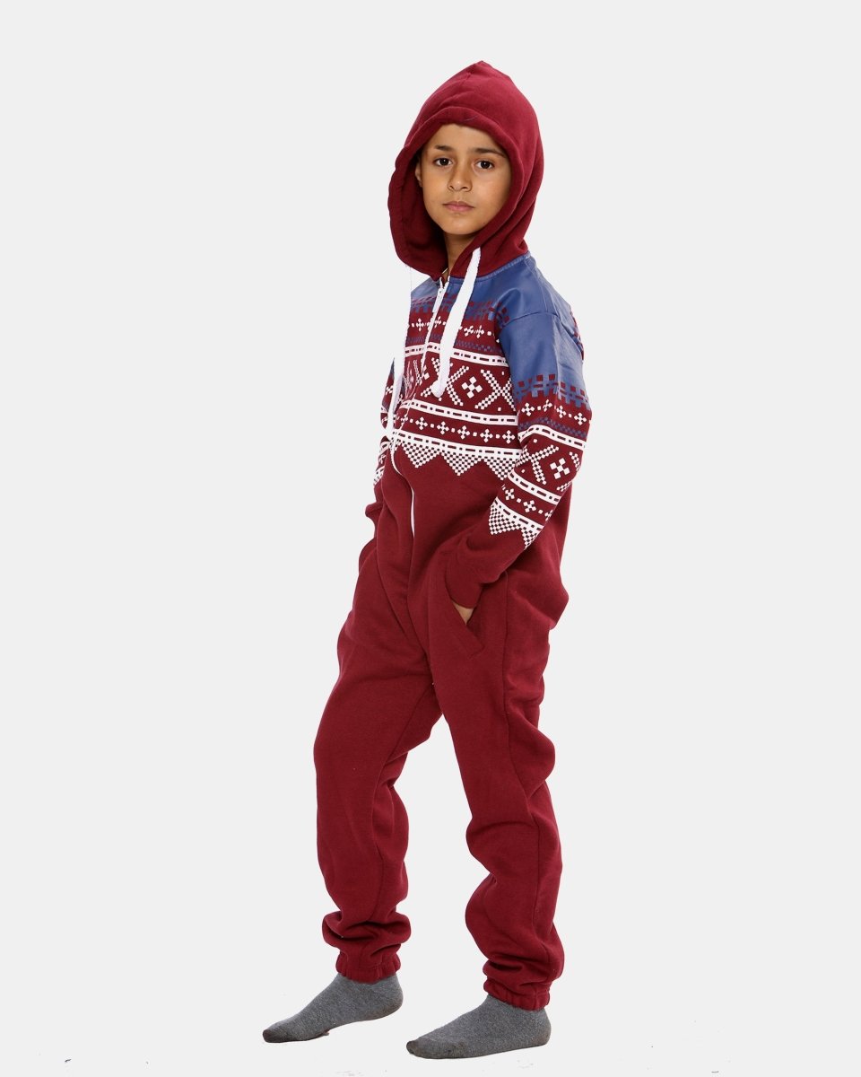 Wine Kids Aztec Hooded Onesie