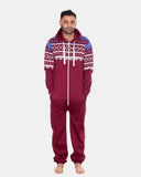Wine Stylish Aztec Mens Onesie