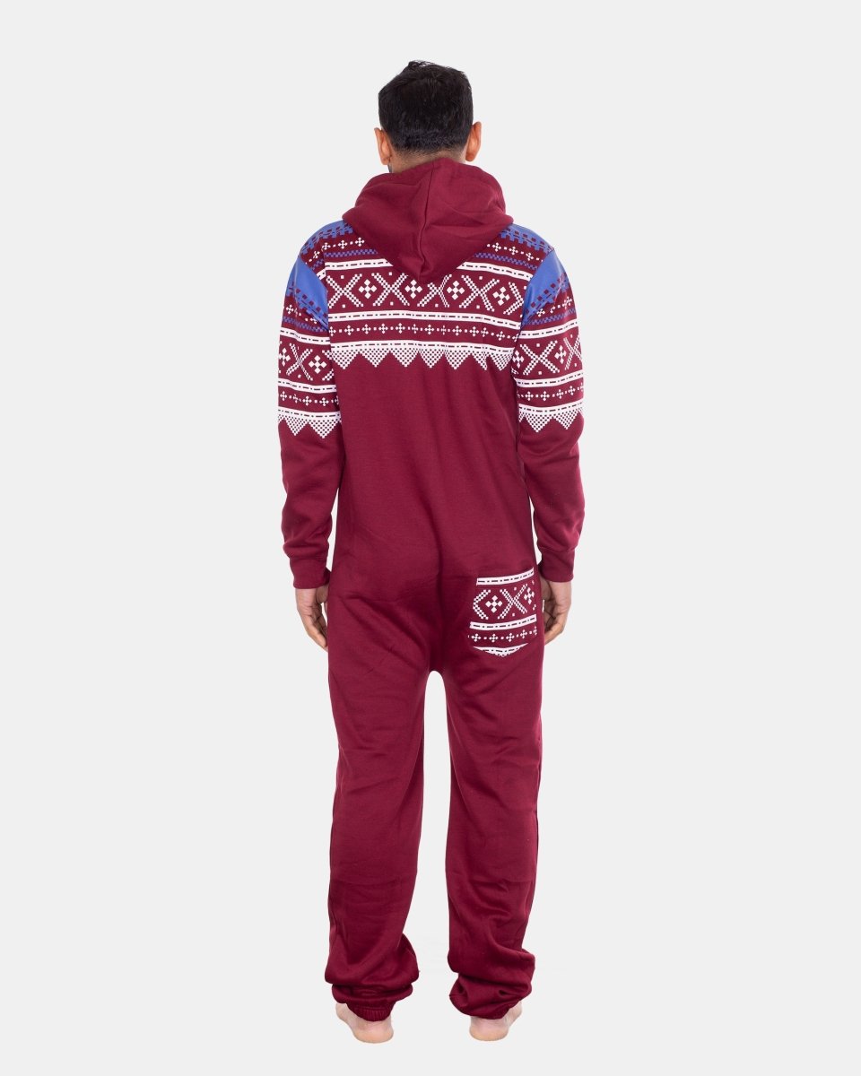 Wine Stylish Aztec Mens Onesie
