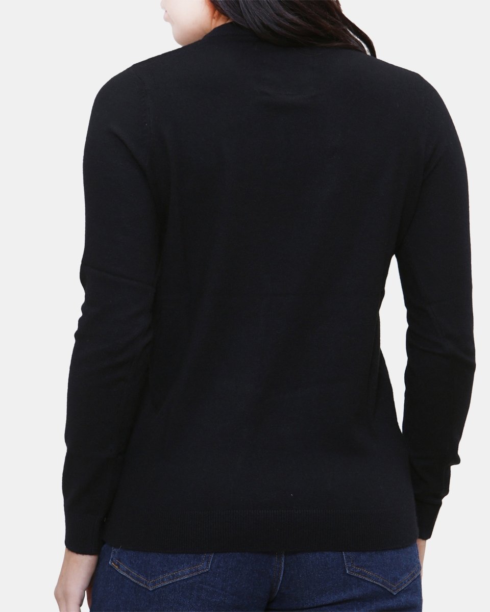 Women Black Bauble Bells Christmas Jumper