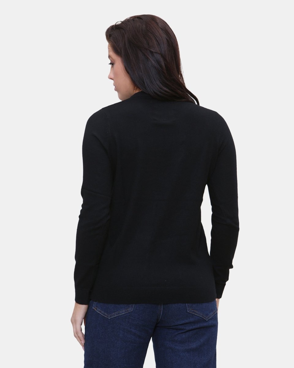 Women Black Jingle Bell Christmas Jumper