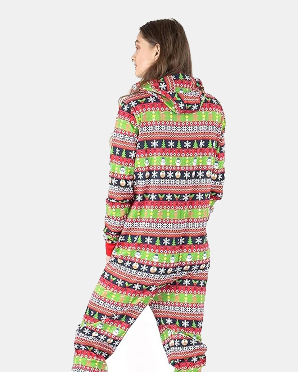 Women Gingerbread Red Christmas Onesie