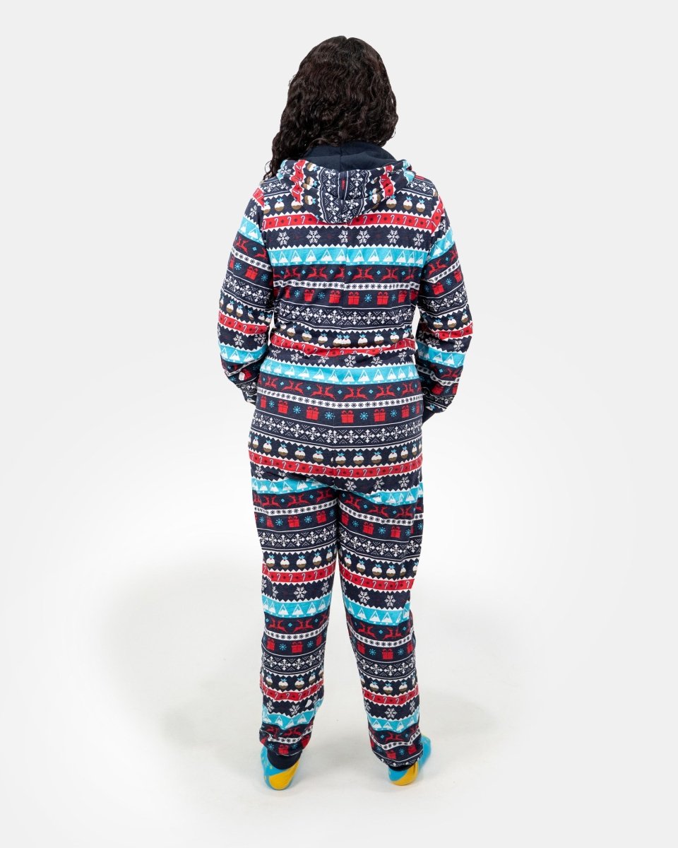 Women Navy Christmas Onesie Set