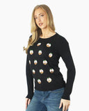 Women Pudding Black Christmas Jumper