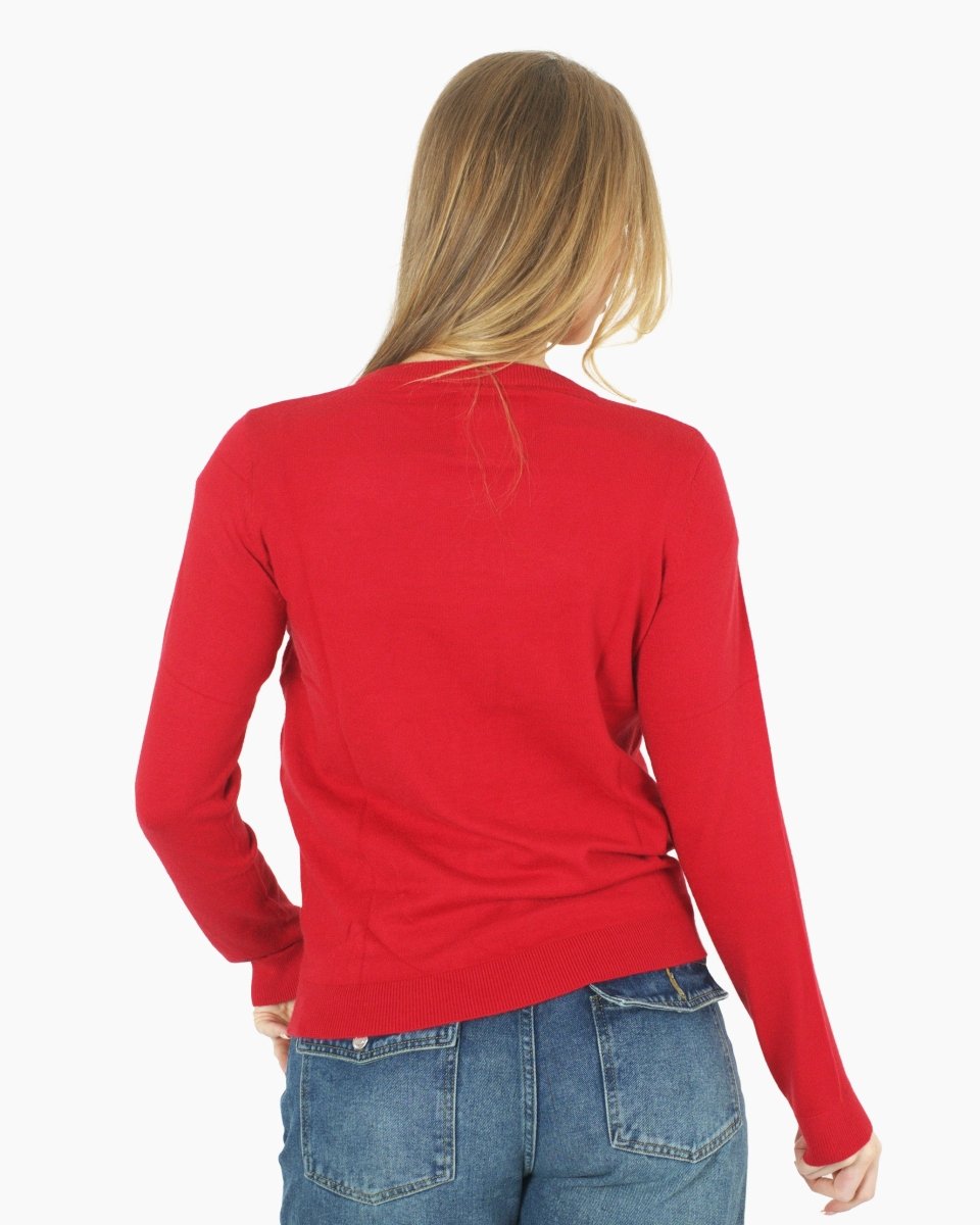 Women Pudding Red Christmas Jumper