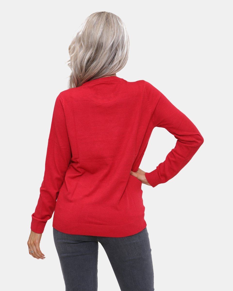 Women Pudding Red Christmas Jumper