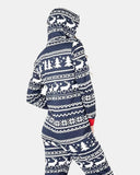 Women Reindeer Navy Christmas Onesie
