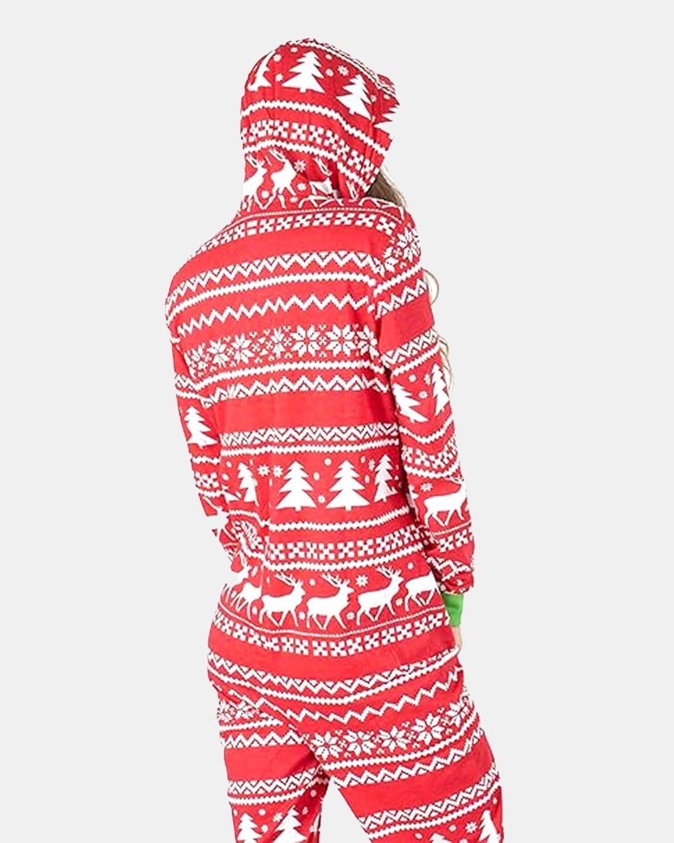 Women Reindeer Red Christmas Onesie