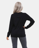 Women Reindeer Stars Black Jumper