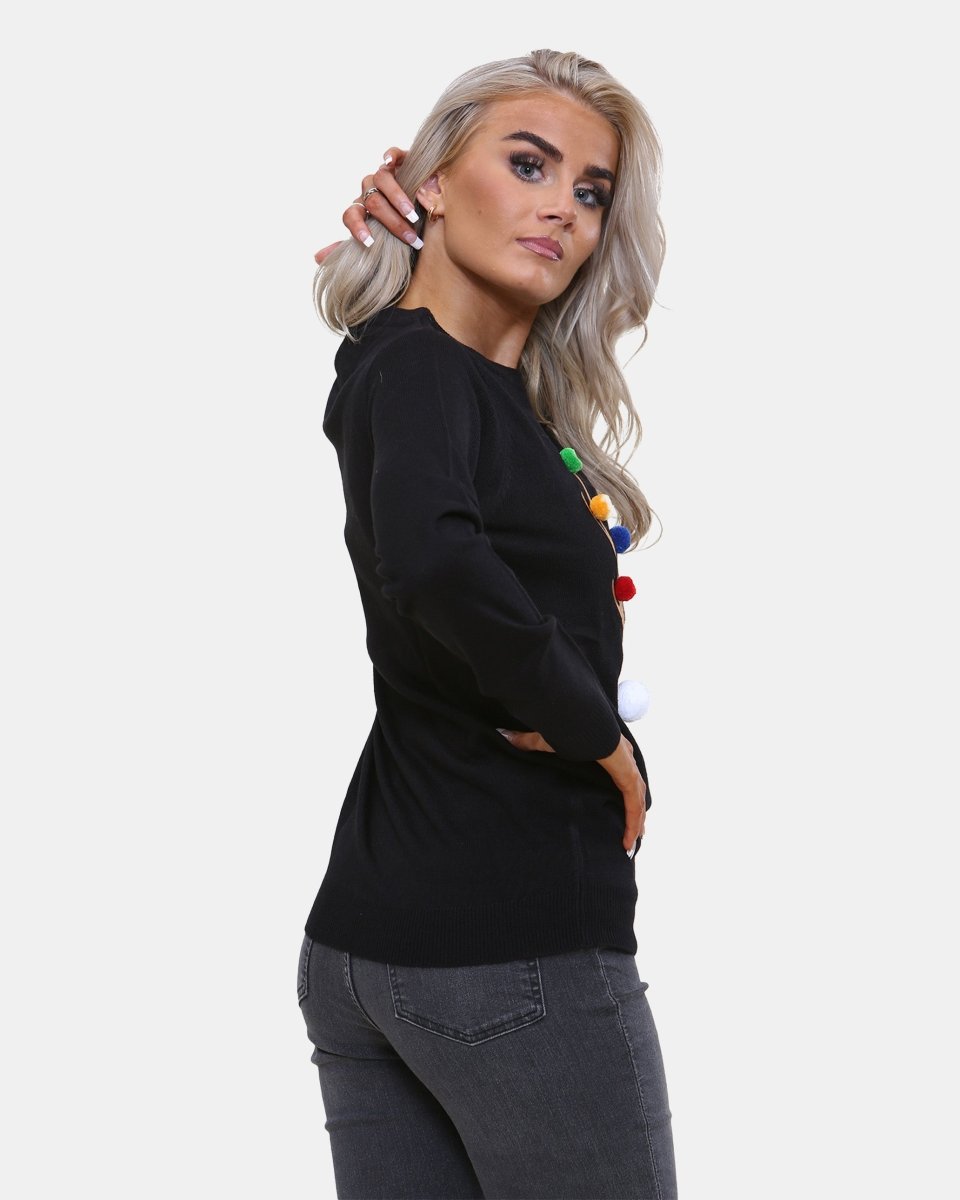 Women Reindeer Stars Red Jumper