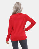 Women Reindeer Stars Red Jumper