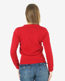 Womens Red Gingerbread Xmas Jumper