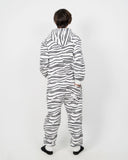 Zebra White Kids Fleece Onesie