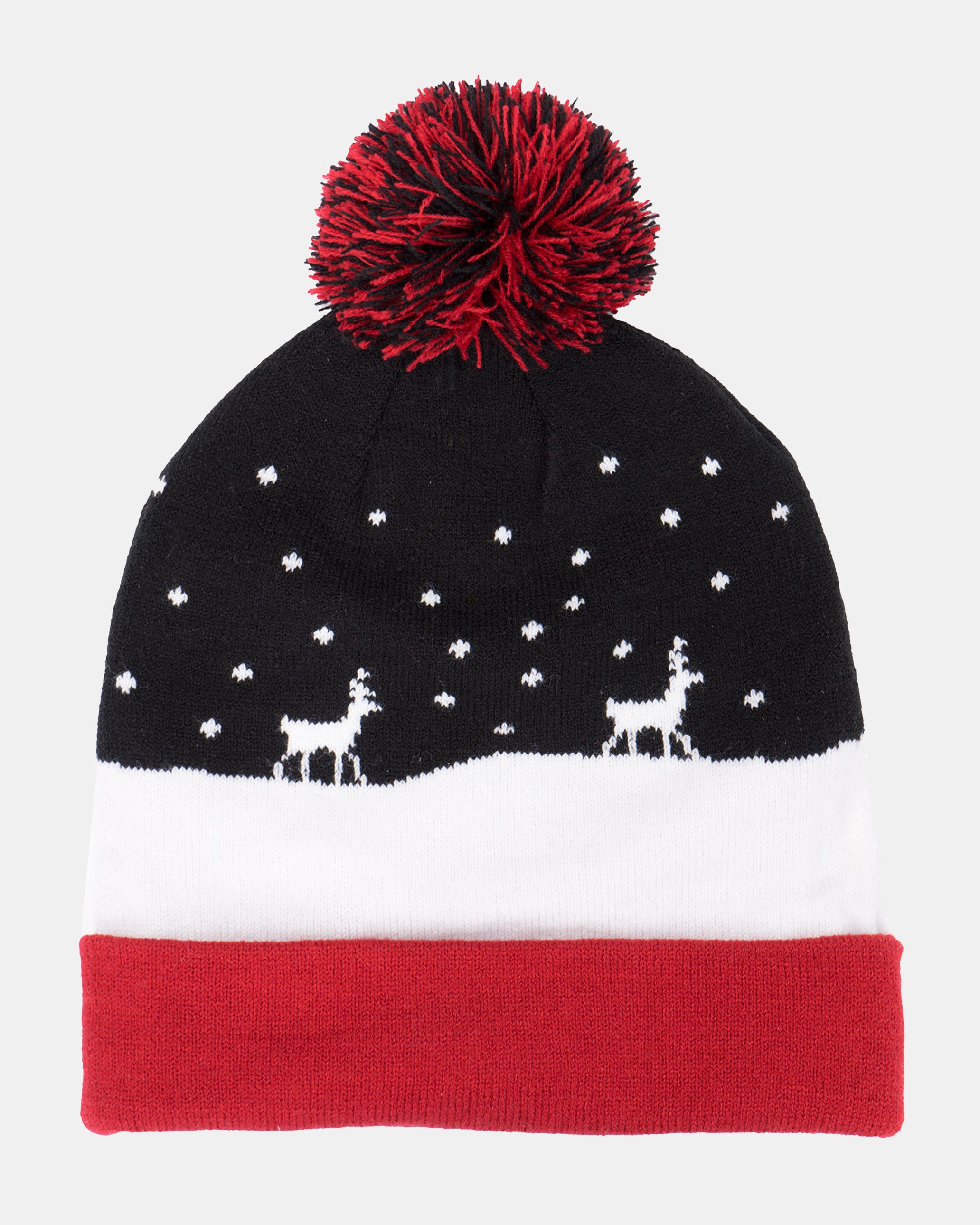 Reindeer LED Lights Beanie Hat