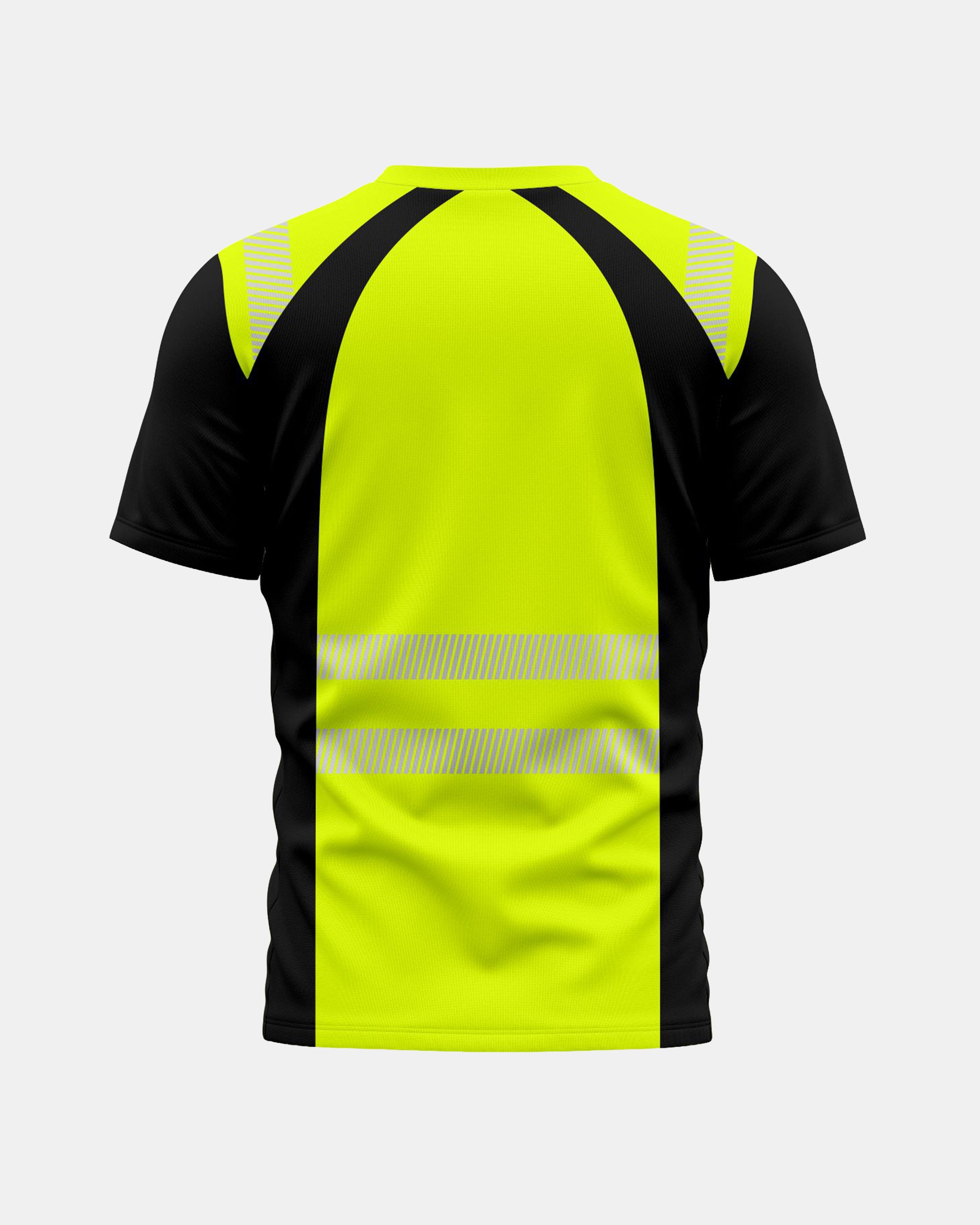 Hi-Vis Workwear T-Shirt | Neon Green & Black with Reflective Stripe – NOROZE