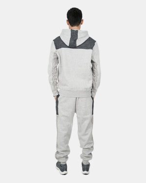 Grey Black Contrast Mens Tracksuit