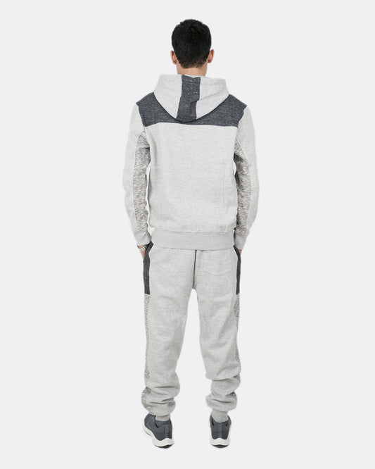 Grey Black Contrast Mens Tracksuit