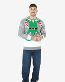 Mid-grey Knitted Long Sleeves Sweater