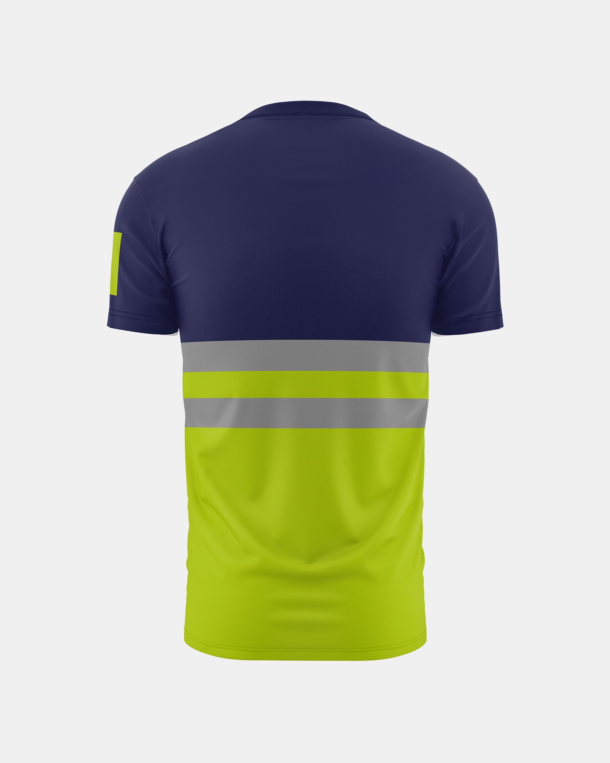 Hi-Vis Workwear T-Shirt | Neon Green & Navy with Reflective Stripe – NOROZE