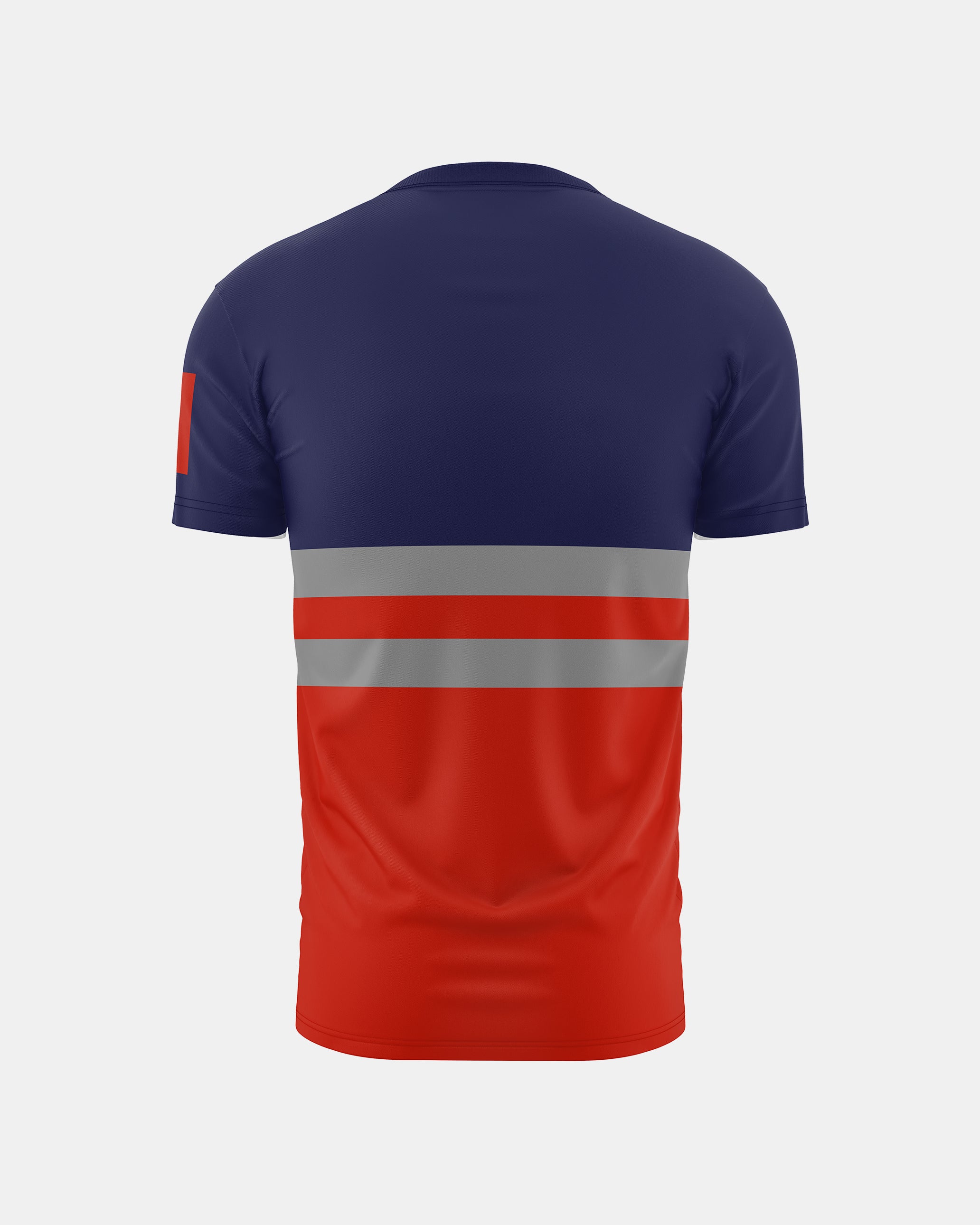 Hi-Vis Workwear T-Shirt | Neon Orange & Navy with Reflective Stripe – NOROZE