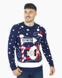 Santa To the Pub Navy Pullover Jumper