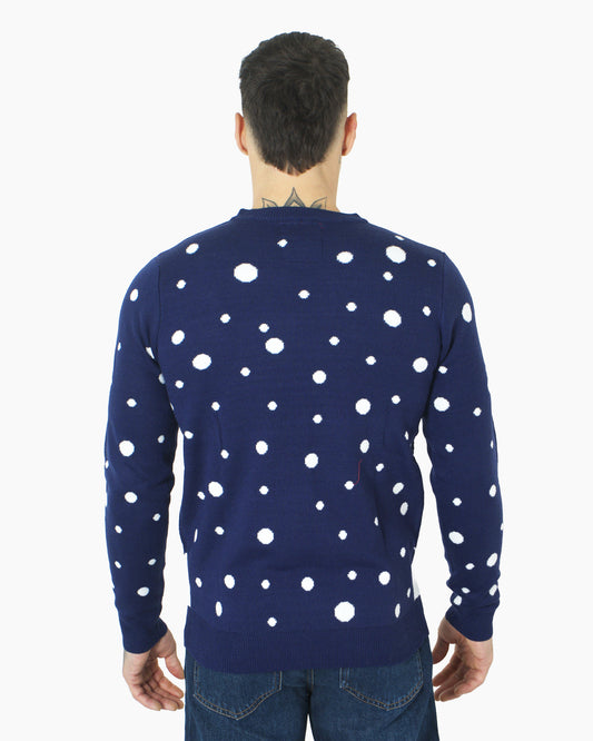 Santa To the Pub Navy Pullover Jumper