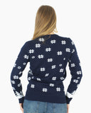 Santa to the Pub Navy Novelty Womens Jumpers