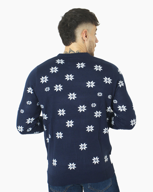 Santa to the Pub Navy Novelty Jumpers