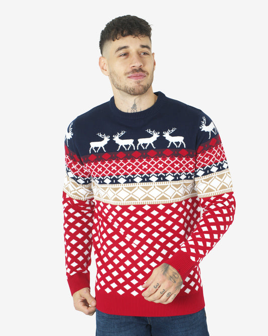 Navy Mens Novelty Knitted Jumpers