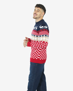 Navy Mens Novelty Knitted Jumpers