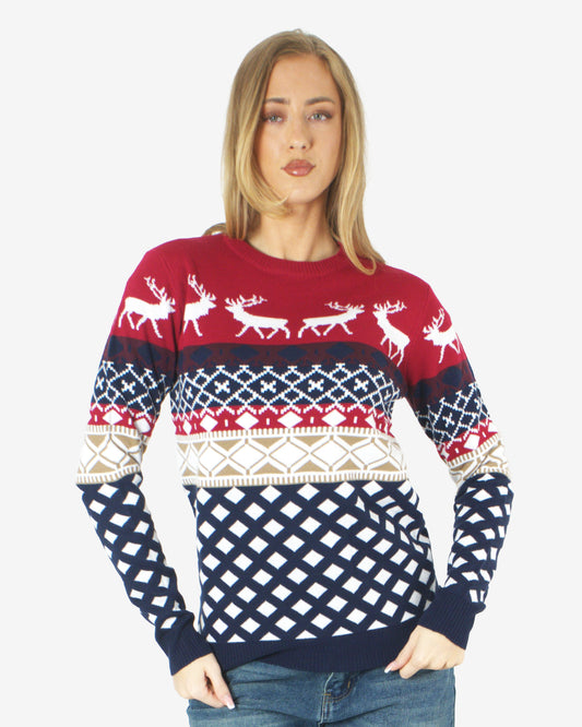 Red Womens Novelty Knitted Jumpers