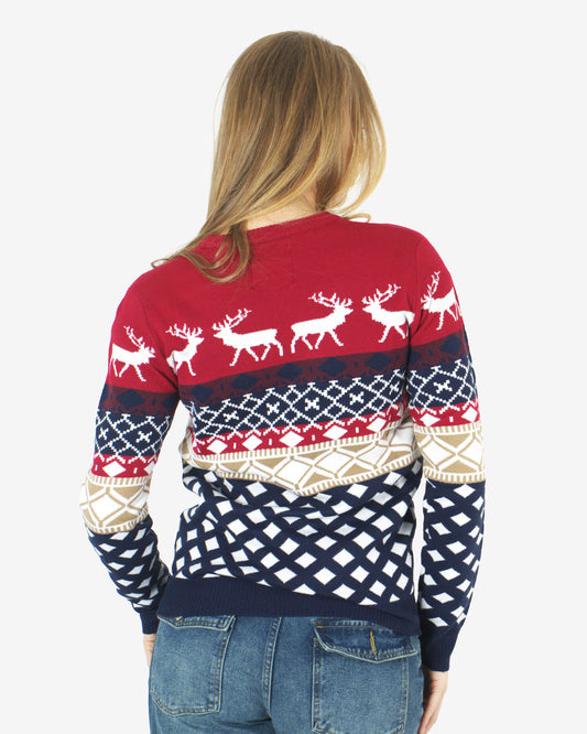Red Womens Novelty Knitted Jumpers