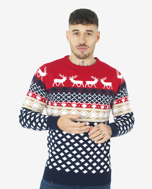 Red Mens Novelty Knitted Jumpers