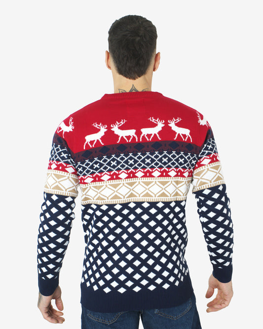 Red Mens Novelty Knitted Jumpers