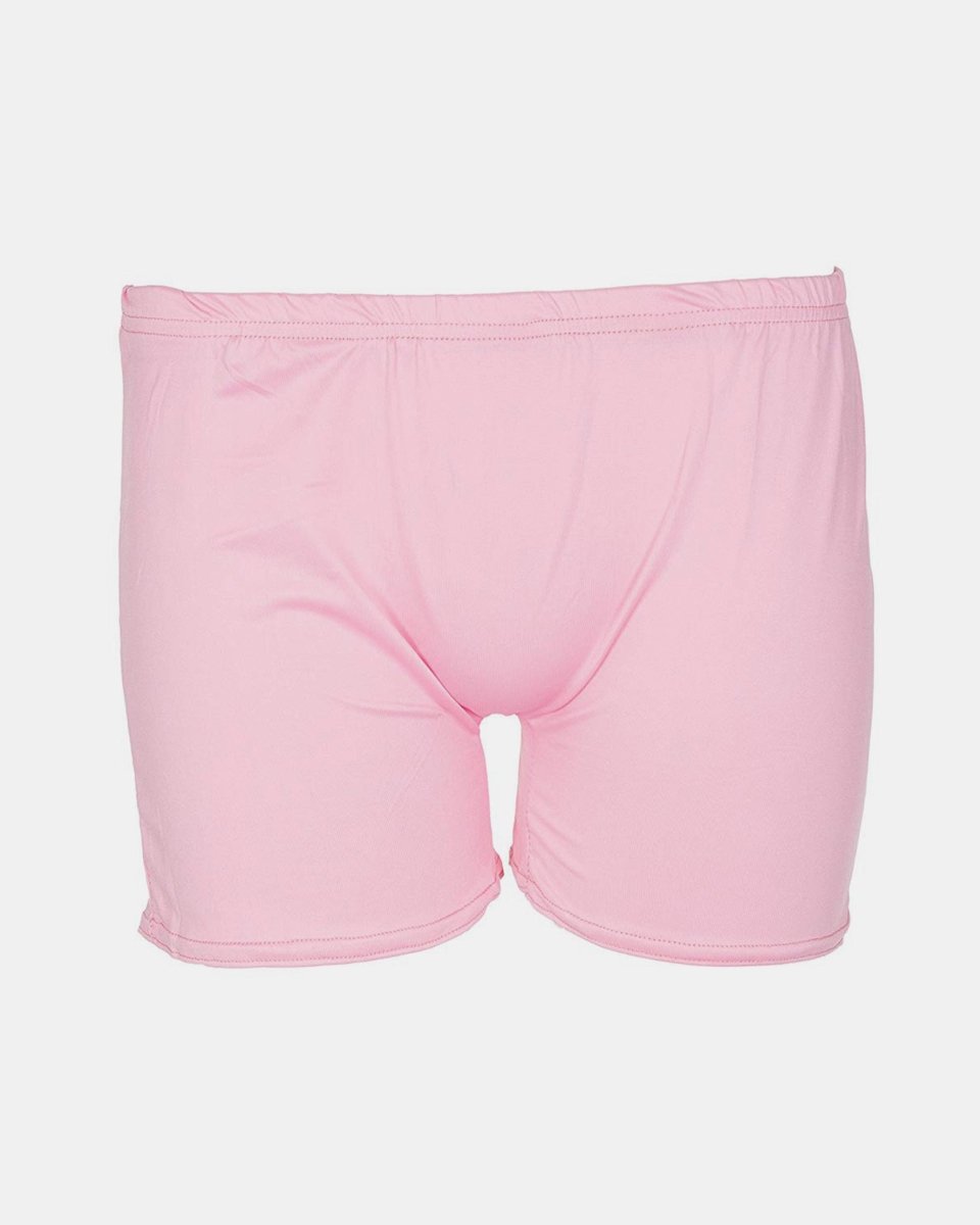 Baby Pink Girls Stretch Shiny Shorts: