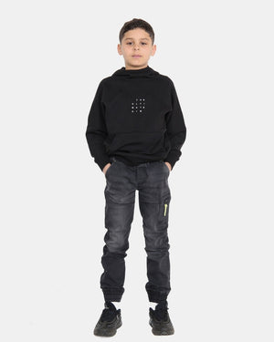 Black Casual Retro Denim Pants
