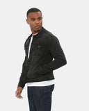 Black Denim Jacket Classic Buttoned - Cuffs
