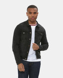 Black Denim Jacket Classic Buttoned - Cuffs