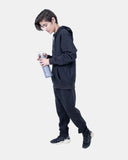 Black Kids Plain Hooded Tracksuit