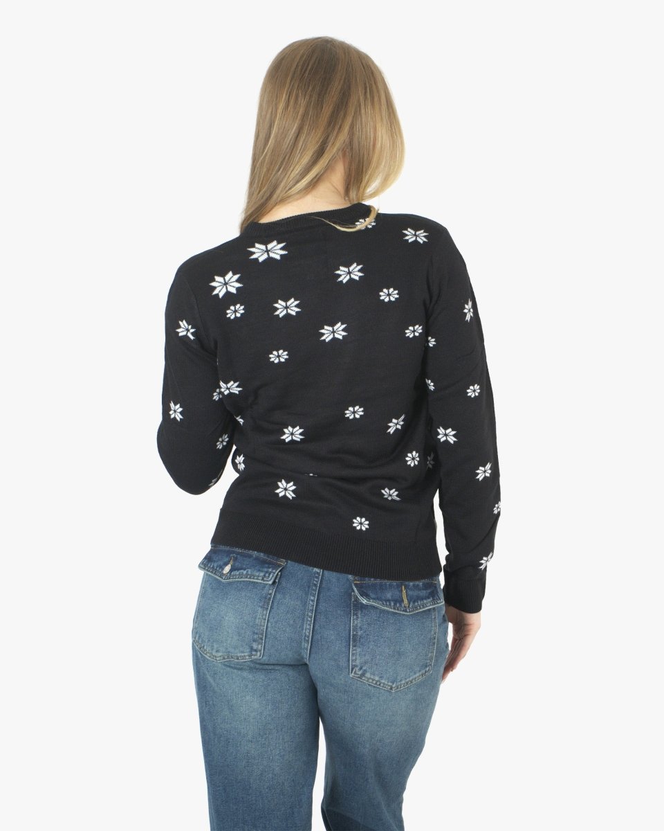 Black Pub Novelty Womens Xmas Jumper